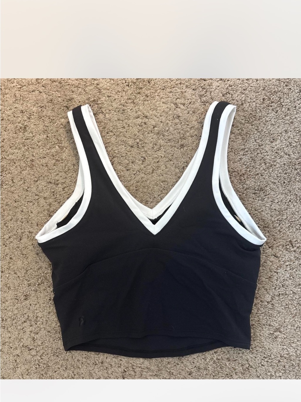 all in motion Black Tank Top with White Trim - Picture 2 of 2